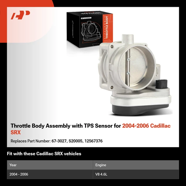 Throttle Body Assembly with TPS Sensor for 2004-2006 Cadillac SRX