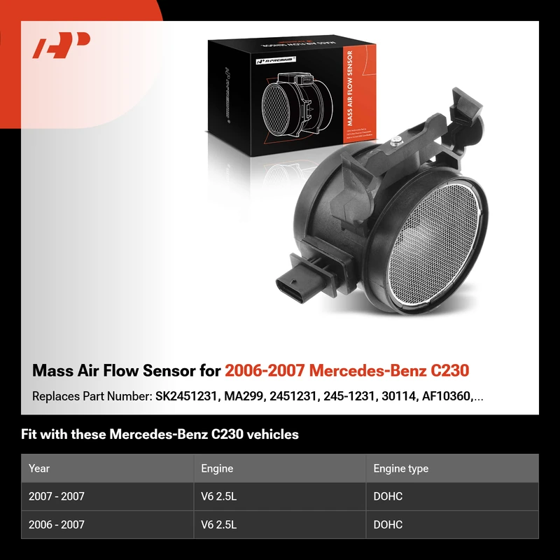Mass Air Flow Sensor for 2006-2007 Mercedes-Benz C230