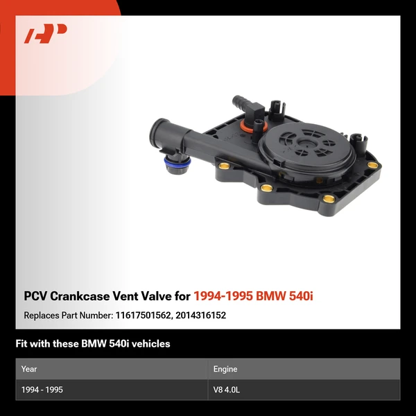 PCV Crankcase Vent Valve for 1994-1995 BMW 540i
