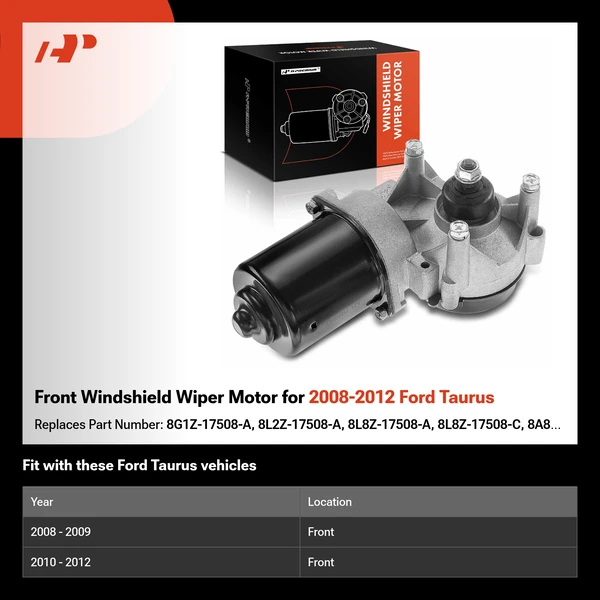 Front Windshield Wiper Motor for 2008-2012 Ford Taurus