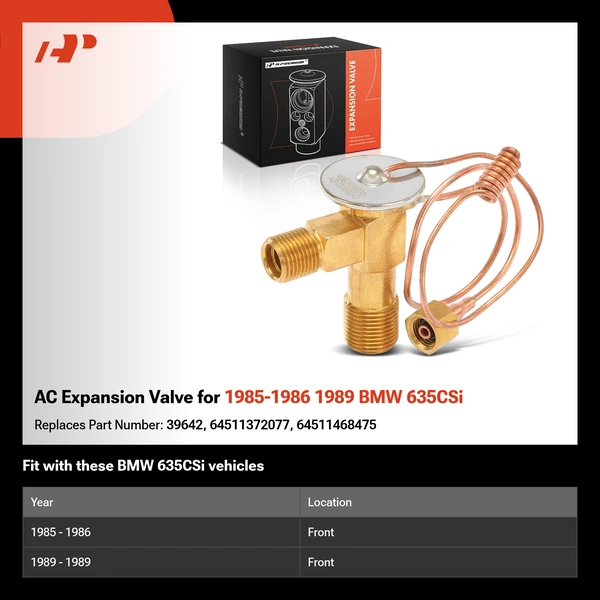 AC Expansion Valve for 1985-1986 1989 BMW 635CSi