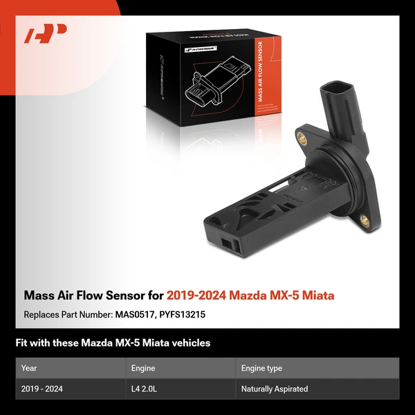 Mass Air Flow Sensor for 2019-2024 Mazda MX-5 Miata