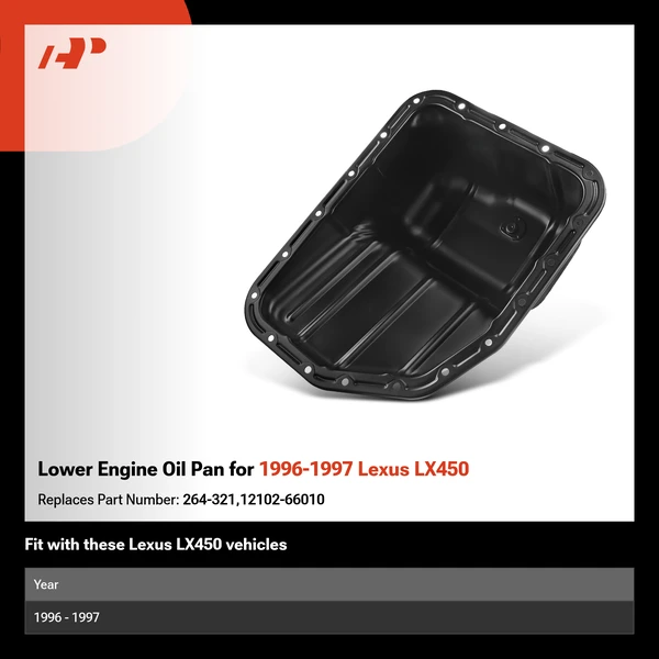 Lower Engine Oil Pan for 1996-1997 Lexus LX450