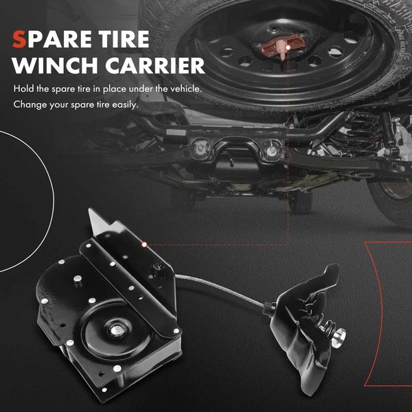 Spare Tire Winch Carrier Hoist for Ford F-250 F-350 F-450 Super Duty 1999-2007