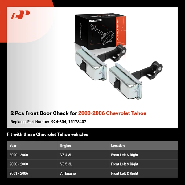2 Pcs Front Door Check for 2000-2006 Chevrolet Tahoe