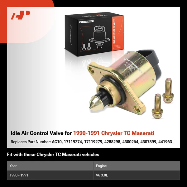 Idle Air Control Valve for 1990-1991 Chrysler TC Maserati