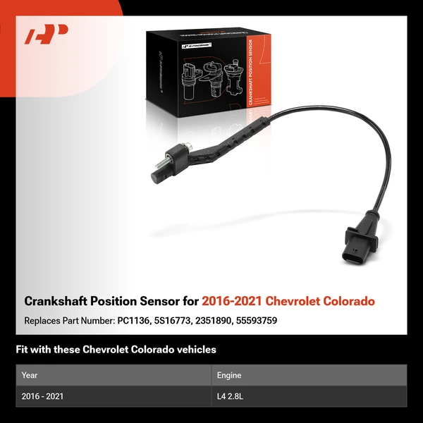 Crankshaft Position Sensor for 2016-2021 Chevrolet Colorado