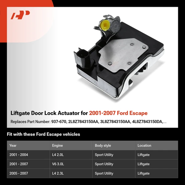 Liftgate Door Lock Actuator for 2001-2007 Ford Escape