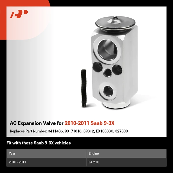 AC Expansion Valve for 2010-2011 Saab 9-3X