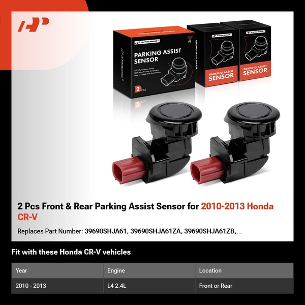 2 Pcs Front & Rear Parking Assist Sensor for 2010-2013 Honda CR-V