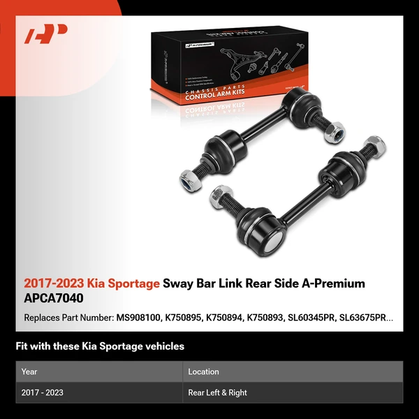 2017-2023 Kia Sportage Sway Bar Link Rear Side A-Premium APCA7040