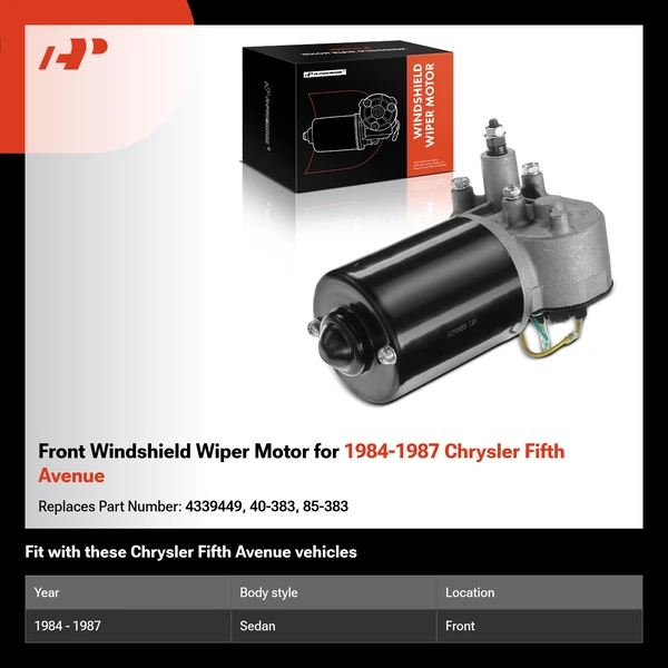 Front Windshield Wiper Motor for 1984-1987 Chrysler Fifth Avenue
