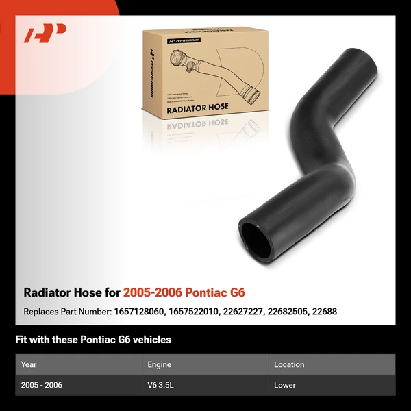 Radiator Hose for 2005-2006 Pontiac G6