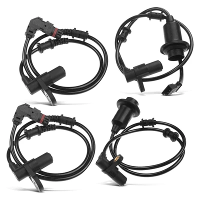 4 Pcs Front & Rear ABS Wheel Speed Sensor