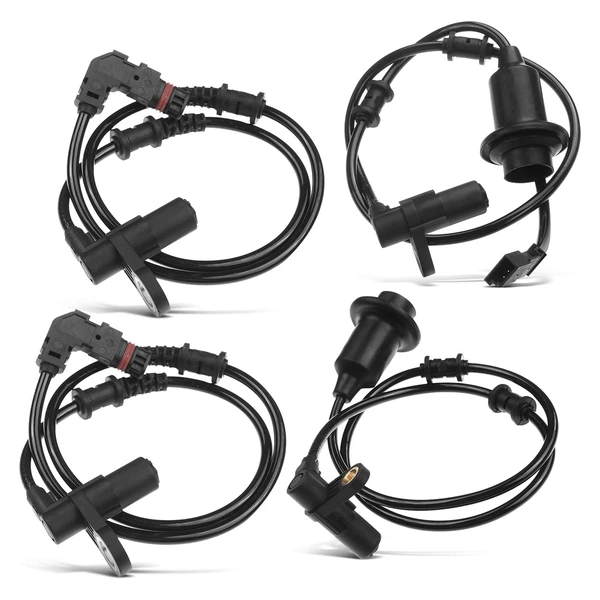 4 Pcs Front & Rear ABS Wheel Speed Sensor for 2003-2006 Mercedes-Benz S55 AMG