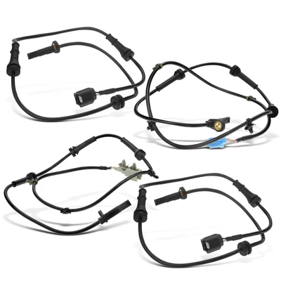 4 Pcs Front & Rear ABS Wheel Speed Sensor
