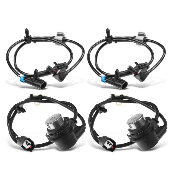 4 Pcs Front & Rear ABS Wheel Speed Sensor for 2013 GMC Savana 1500