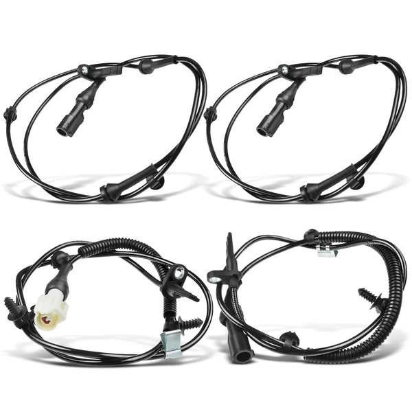 4 Pcs Front & Rear ABS Wheel Speed Sensor for 2005-2007 Ford Freestyle