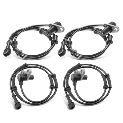 4 Pcs Front & Rear ABS Wheel Speed Sensor