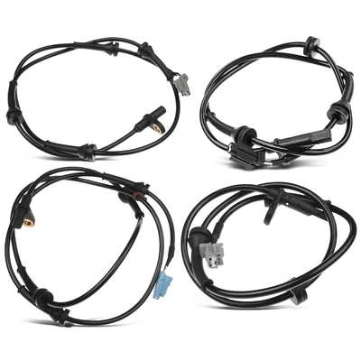 4 Pcs Front & Rear ABS Wheel Speed Sensor