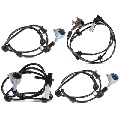 4 Pcs Front & Rear ABS Wheel Speed Sensor