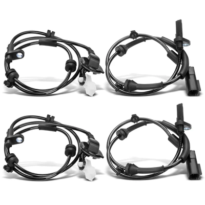 4 Pcs Front & Rear ABS Wheel Speed Sensor