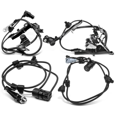 4 Pcs Front & Rear ABS Wheel Speed Sensor