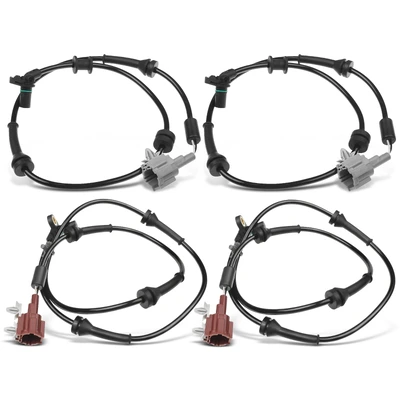 4 Pcs Front & Rear ABS Wheel Speed Sensor
