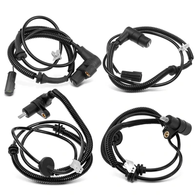 4 Pcs Front & Rear ABS Wheel Speed Sensor