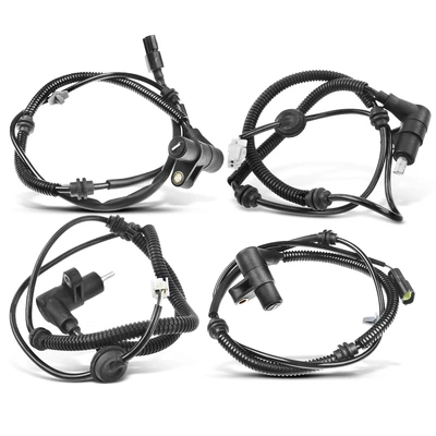 4 Pcs Front & Rear ABS Wheel Speed Sensor