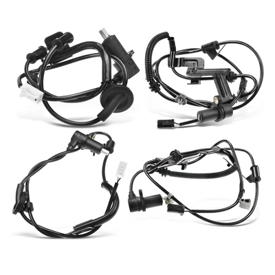 4 Pcs Front & Rear ABS Wheel Speed Sensor