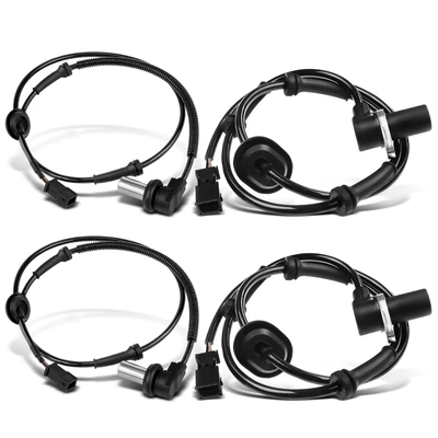 4 Pcs Front & Rear ABS Wheel Speed Sensor
