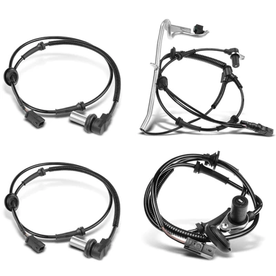4 Pcs Front & Rear ABS Wheel Speed Sensor