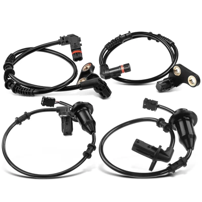 4 Pcs Front & Rear ABS Wheel Speed Sensor
