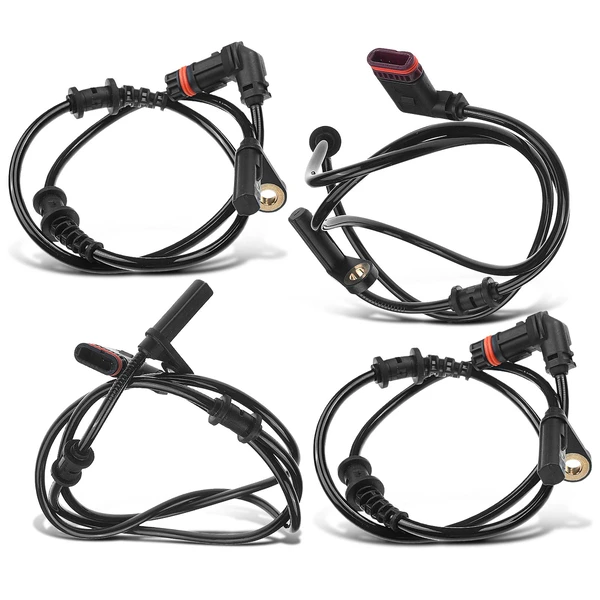 4 Pcs Front & Rear ABS Wheel Speed Sensor for Mercedes-Benz W203 C209 C230 CLK320
