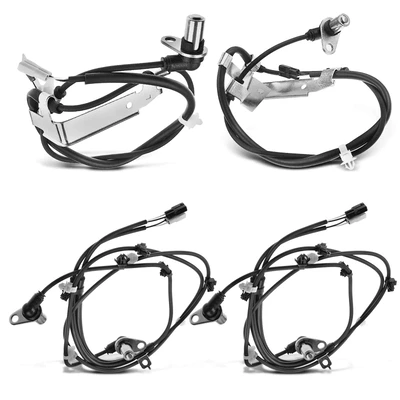 4 Pcs Front & Rear ABS Wheel Speed Sensor