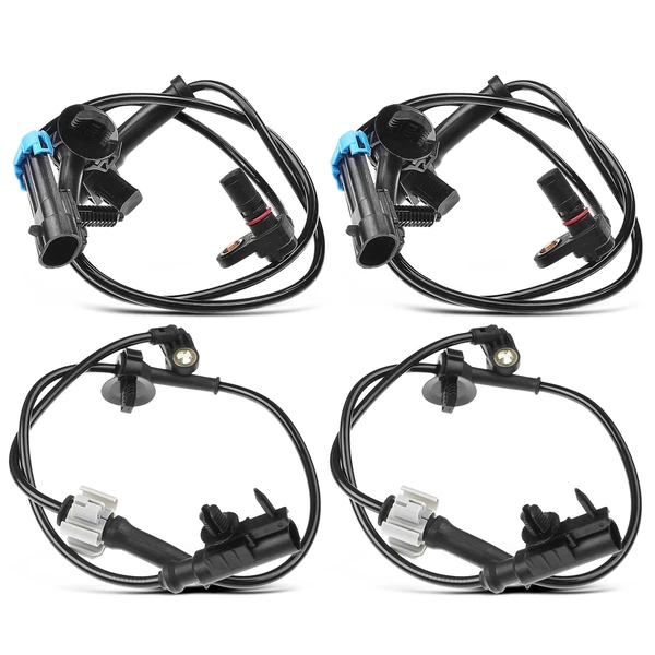 4 Pcs Front & Rear ABS Wheel Speed Sensor for 2007-2014 Cadillac Escalade