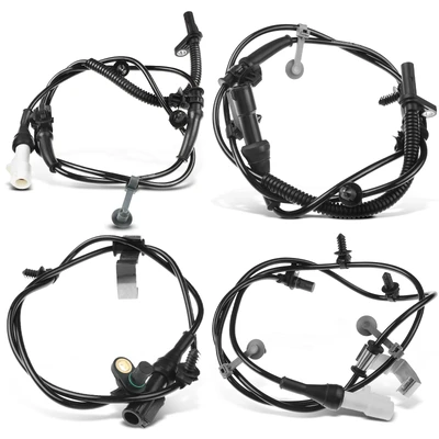 4 Pcs Front & Rear ABS Wheel Speed Sensor