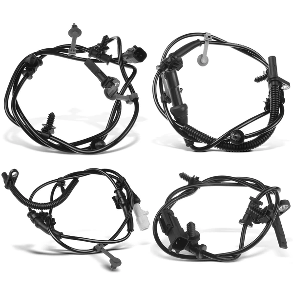 4 Pcs Front & Rear ABS Wheel Speed Sensor for 2011-2012 Ford Edge