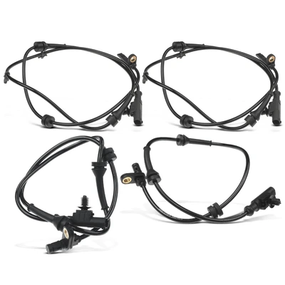 4 Pcs Front & Rear ABS Wheel Speed Sensor