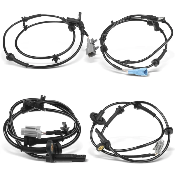 4 Pcs Front & Rear ABS Wheel Speed Sensor for Nissan Quest 2006-2009 V6 3.5L Van