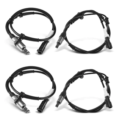 4 Pcs Front & Rear ABS Wheel Speed Sensor