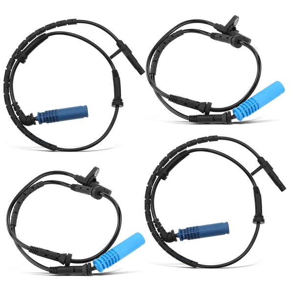 4 Pcs Front & Rear ABS Wheel Speed Sensor for BMW 525xi 2006-2007 528xi 530xi 3.0L