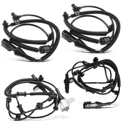 4 Pcs Front & Rear ABS Wheel Speed Sensor