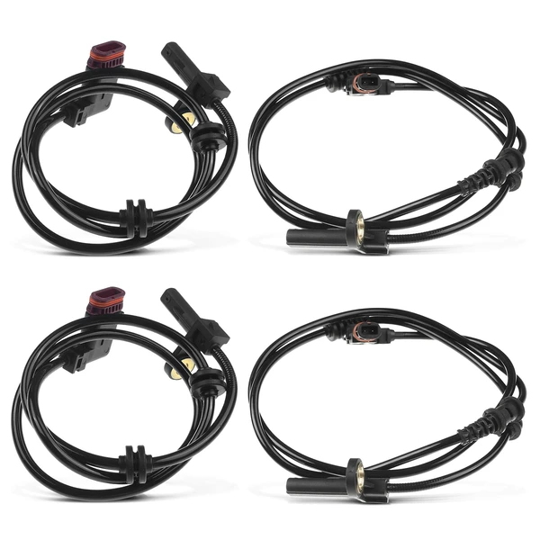 4 Pcs Front & Rear ABS Wheel Speed Sensor for Mercedes-Benz CL550 CL600 CL63 AMG S550