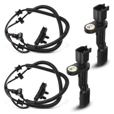 4 Pcs Front & Rear ABS Wheel Speed Sensor