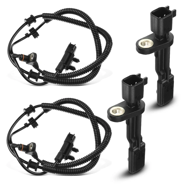 4 Pcs Front & Rear ABS Wheel Speed Sensor for Dodge Nitro 07-11 Jeep Liberty 08-12