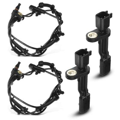 4 Pcs Front & Rear ABS Wheel Speed Sensor