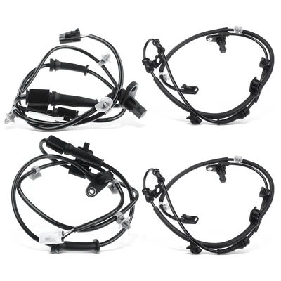 4 Pcs Front & Rear ABS Wheel Speed Sensor