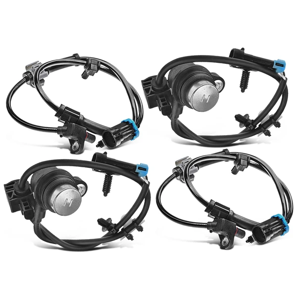 4 Pcs Front & Rear ABS Wheel Speed Sensor for 2008-2012 Chevrolet Express 1500